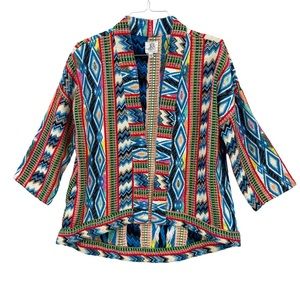DRA Los Angeles Anthropologie Fully Embroidered Kimono Jacket